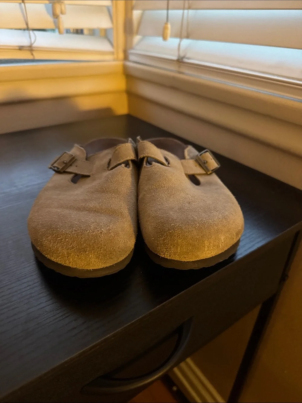 Sonoma Goods Suede Slip-On Clog with Buckle - Taupe
